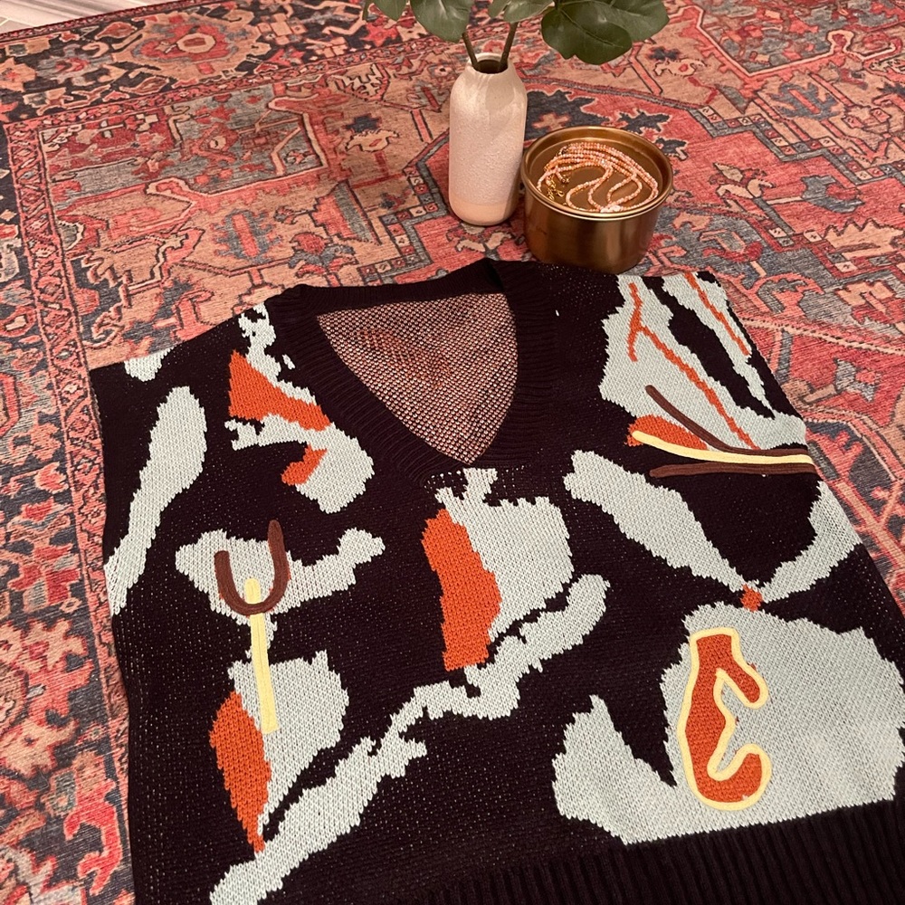 Stunning colored sweater vest!